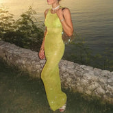 Robe de plage élégante à sequins pour un look d'été scintillant