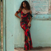 Mesh Maxi Dress for Summer Holidays and Parties