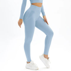 Pantalon de yoga taille haute sans couture pour femmes pour les sports de plein air 