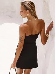 Metal Starfish Decoration Backless Beach Dress for Women