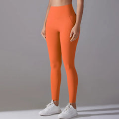 Leggings de fitness taille haute en nylon pour femmes pour le yoga 