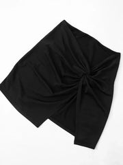 Women's Black Long Sleeve Lace Dress Set with Skirt and Bodycon Fit