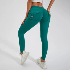 Pantalon de yoga taille haute avec poche pour femme 