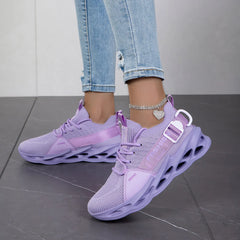 Women's Breathable Purple Sneakers - Lightweight Athletic Shoes