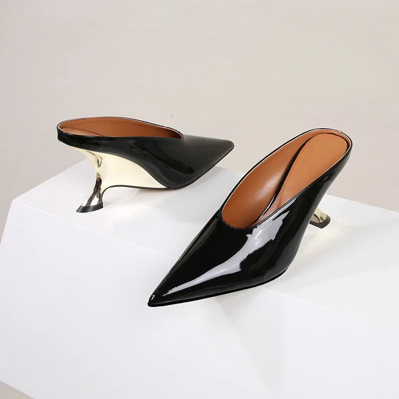 High Heels Mule Slippers for Women