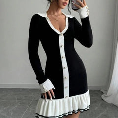 Elegant Knit Sweater Dress: Perfect for Parties and Evenings