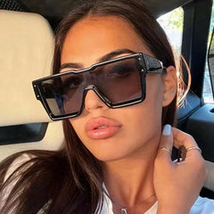 Elegant Oversized Square Gradient Sunglasses for Women