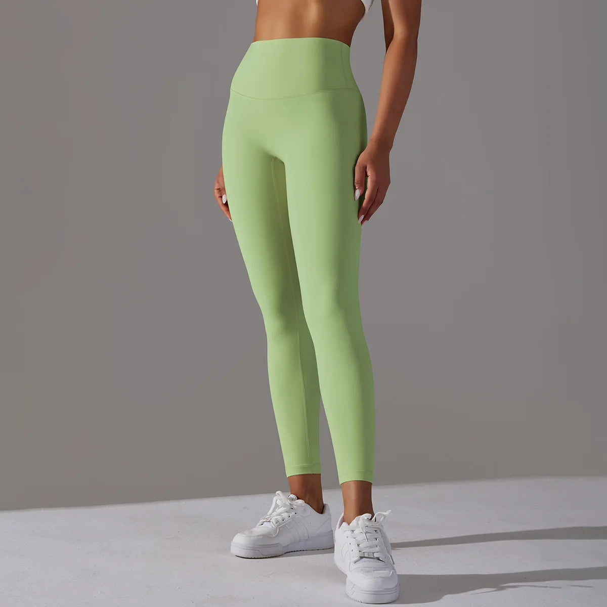 Leggings de yoga taille haute sans couture pour femmes, collants d'entraînement en nylon élastique 