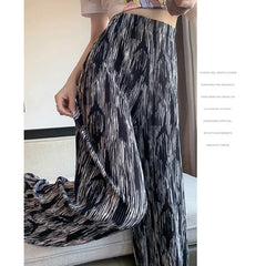 Tie Dyed Wide Leg Pants in Gradient Color for Summer