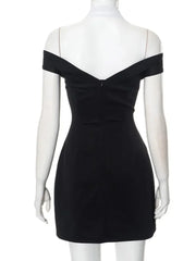 Halter Neck Backless Black and White Patchwork Evening Dress