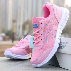 Spring and Autumn Ladies Casual Breathable Flat Sneakers