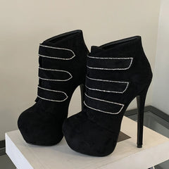 Women's High Heels Platform Ankle Boots for Party and Dance