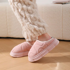 Women's Waterproof Cotton Non-Slip Winter Slippers for Home Comfort