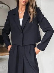 Ensemble blazer et pantalon pour femme de style streetwear, couleur élégante 