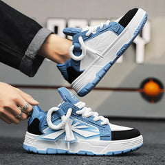 Men's Light Blue Chunky Lace-Up Sneakers – Stylish & Comfortable Sports Shoes