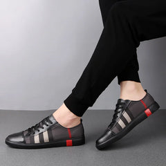 Unisex Breathable Faux Leather Sneakers Casual Trainers