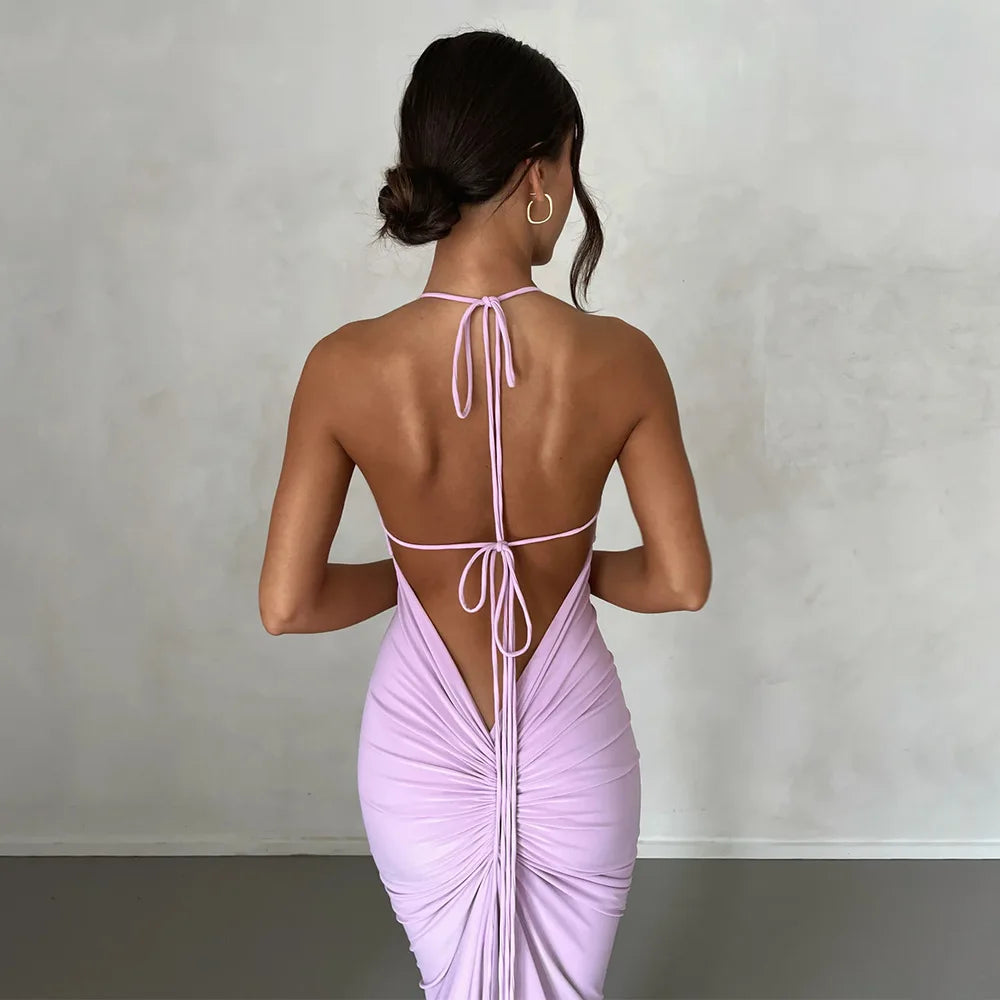 Backless maxi dress perfect for any summer event