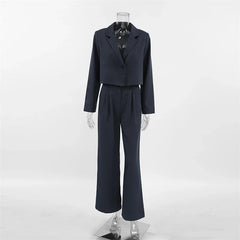 Streetwear Women’s Blazer Top and Pant Set in Stylish Color