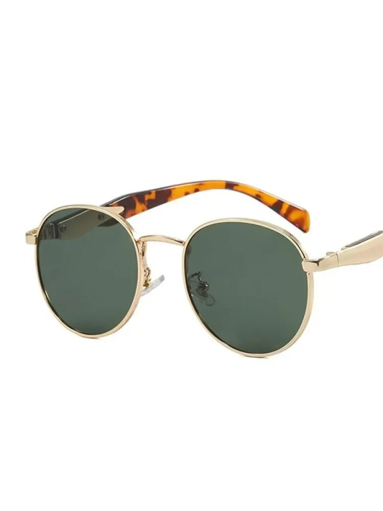 Vintage Round Metal Sunglasses for Women - Retro UV400 Eyewear