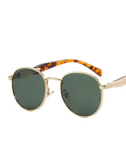 Vintage Round Metal Sunglasses for Women - Retro UV400 Eyewear