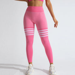 Legging de sport élastique pour femme avec dos en V et effet liftant les fesses pour le yoga 