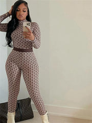 Plaid Printed Casual Women's Jumpsuit with Full Sleeves and High Collar