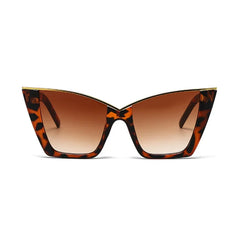 Classic Mirror Cat Eye Sunglasses for Women with Big Frames