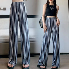 Tie Dyed Wide Leg Pants in Gradient Color for Summer