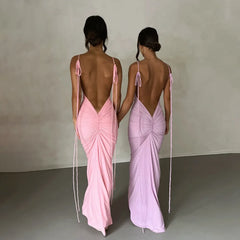 Backless maxi dress perfect for any summer event