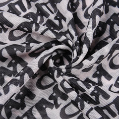 Black & White Letter Print Bodysuit – Modern & Cool