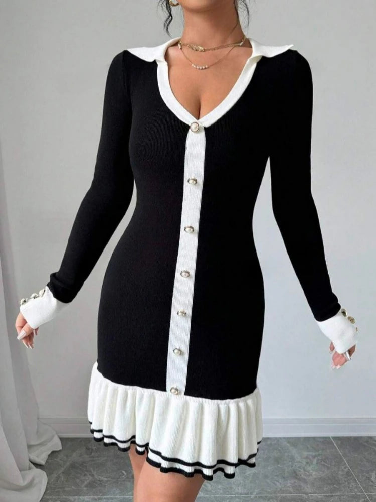 Elegant Knit Sweater Dress: Perfect for Parties and Evenings