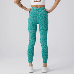 Women Leopard Print High Waist Seamless Yoga Leggings