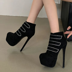 Women's High Heels Platform Ankle Boots for Party and Dance