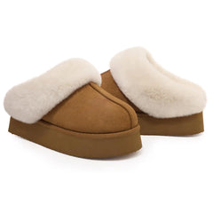 Fluffy Plush Women Slippers with Thick Bottom and Warm Comfort