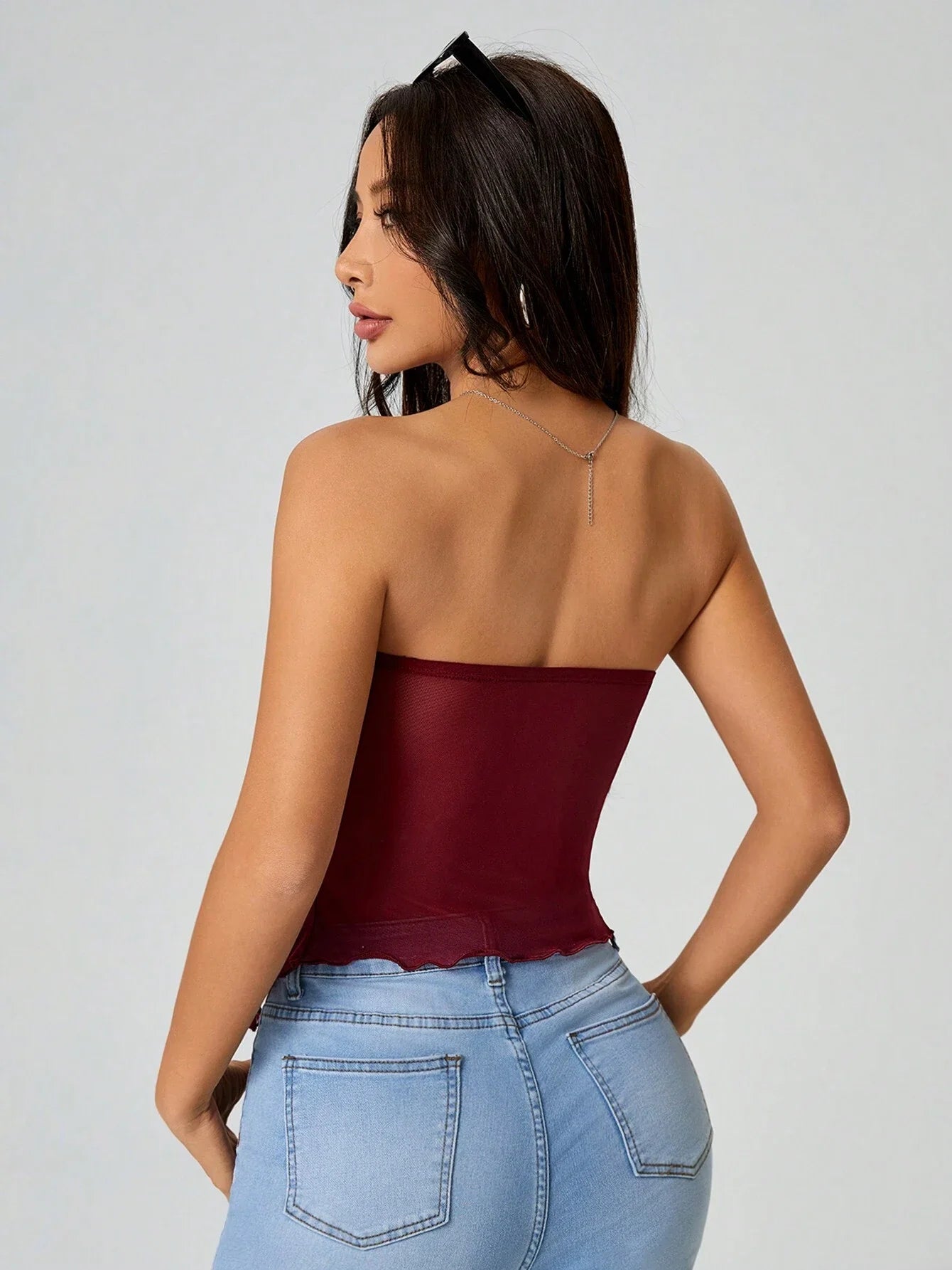 Women's Trendy Asymmetrical Hem Off-Shoulder Tube Tank Top