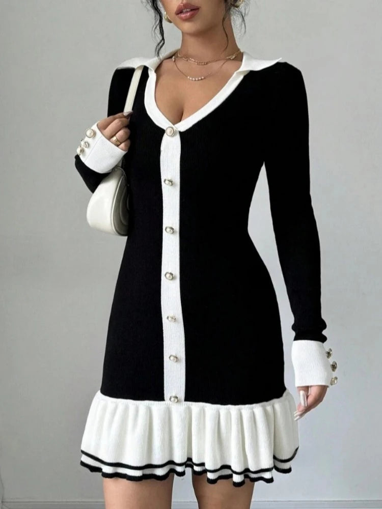 Elegant Knit Sweater Dress: Perfect for Parties and Evenings