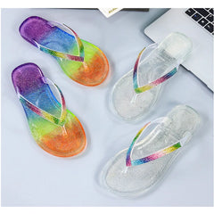 Rainbow Cloud Cartoon Slippers for Women - Soft Non-Slip Flip Flops