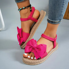 Women's Lightweight Bow Tie Casual Beach Sandals for Summer