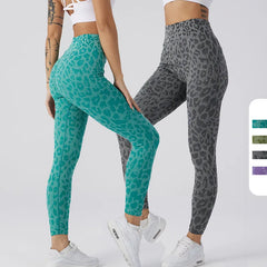 Women Leopard Print High Waist Seamless Yoga Leggings