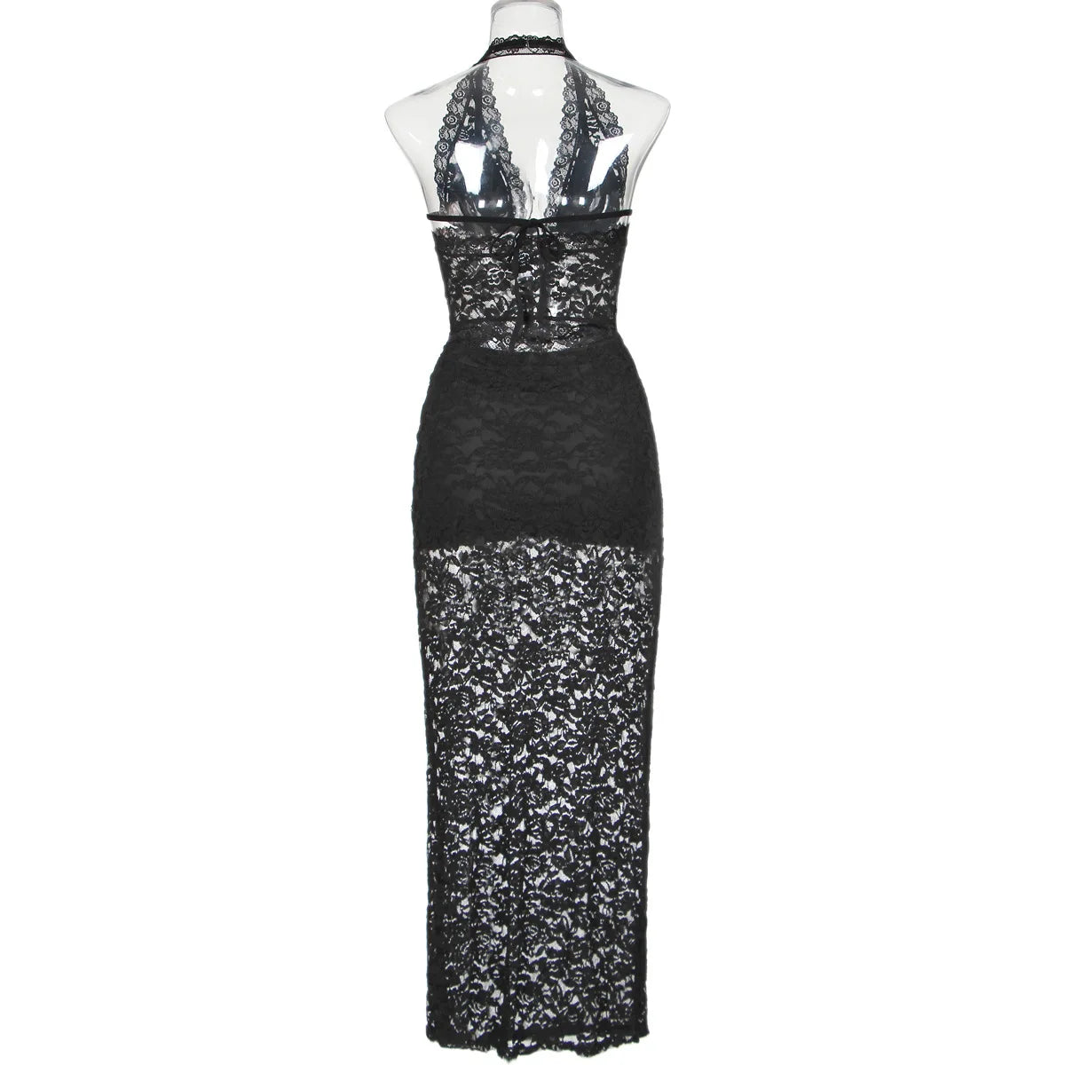 Hater Sheer Lace Bandage Maxi Dress Co-ord Set