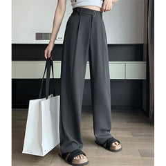 High Quality Casual Solid Color Wide Leg Pants for Women