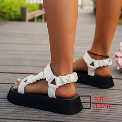 Summer Flat Women's Hemp Rope Beach Sandals Outdoor Casual Slippers