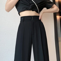 High Quality Casual Solid Color Wide Leg Pants for Women