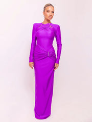 Stunning long sleeve maxi dress featuring a hollow out design