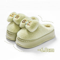 Women's Stylish Winter Fluffy Platform Slippers Fuzzy Slippers