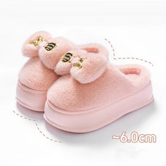 Women's Stylish Winter Fluffy Platform Slippers Fuzzy Slippers