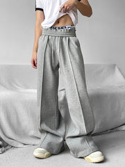 Men's Wide-Leg Flared Sweatpants – Oversized Heavy-Duty Track Pants