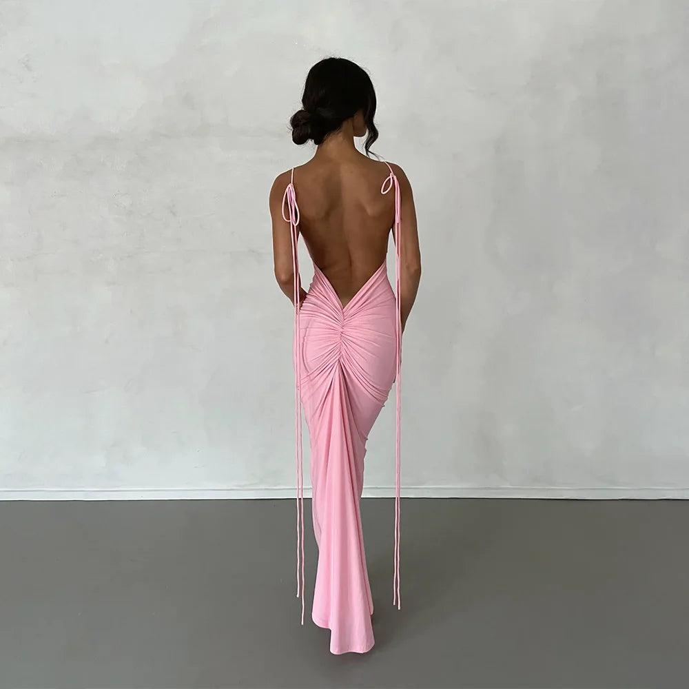 Robe longue dos nu parfaite pour tout événement estival