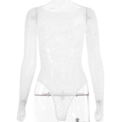 Body transparent à strass noir – Glamour et audacieux 