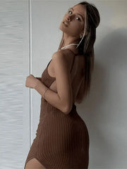 Stunning Backless Split Maxi Dress